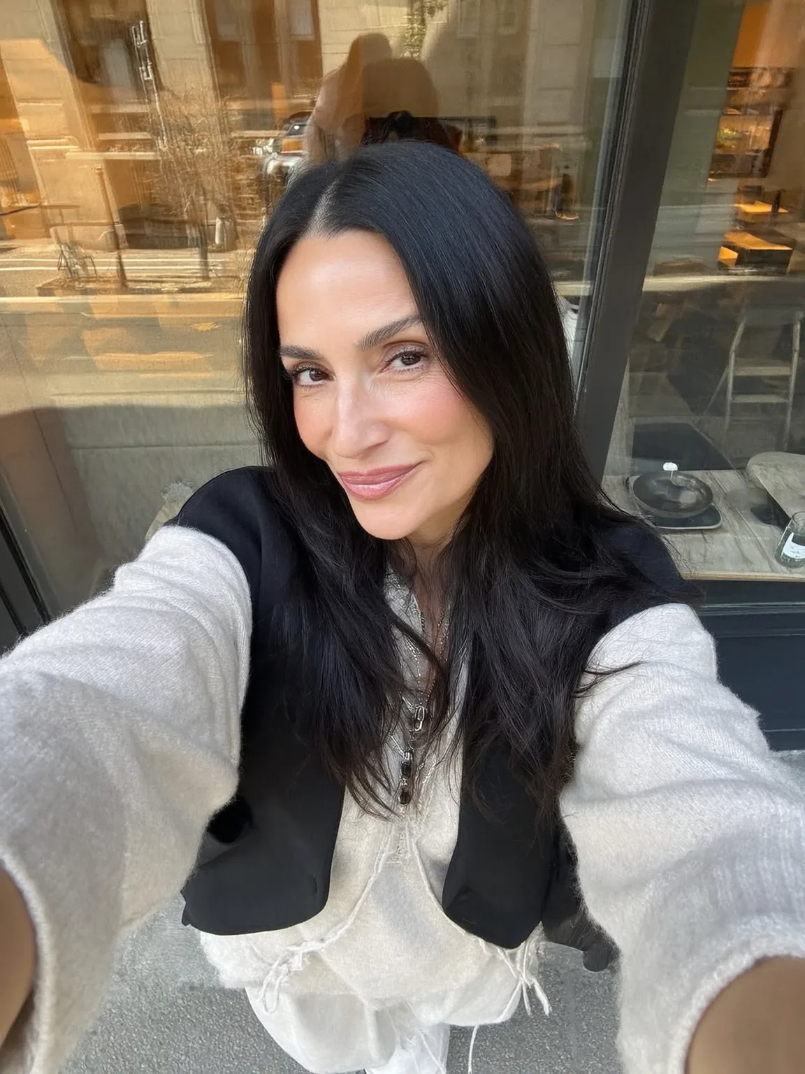 Long Sleek Layers in Rich Espresso Brown